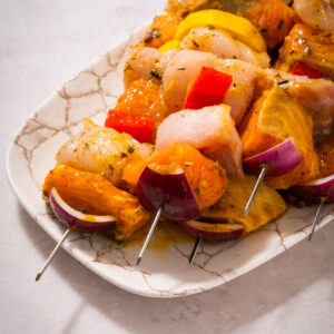 Gemarineerde visbrochette